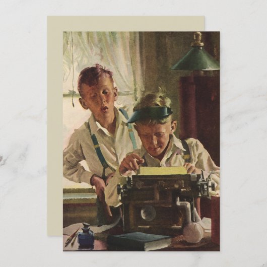 ヴィンテージ新聞記者、著者タイプライター (正面/裏面)