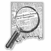 ヴィンテージ新聞調査員ステッカー シール (正面)