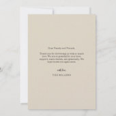 ヴィンテージ新聞風の出産報告カード 案内状 (裏面)