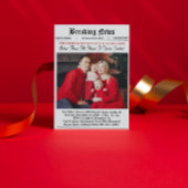 ヴィンテージ新聞風クリスマスパーティー 招待状