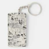 ヴィンテージ新聞 キーホルダー (裏面)