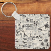 ヴィンテージ新聞 キーホルダー (正面)