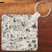 ヴィンテージ新聞 キーホルダー (裏面)