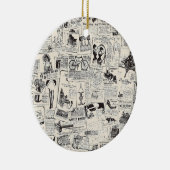 ヴィンテージ新聞 セラミックオーナメント (右)