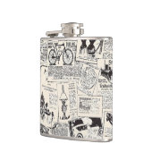 ヴィンテージ新聞 フラスク (左)