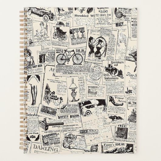 ヴィンテージ新聞 プランナー手帳 (正面)