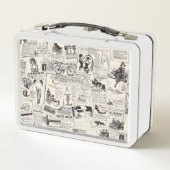 ヴィンテージ新聞 メタルランチボックス (裏面)