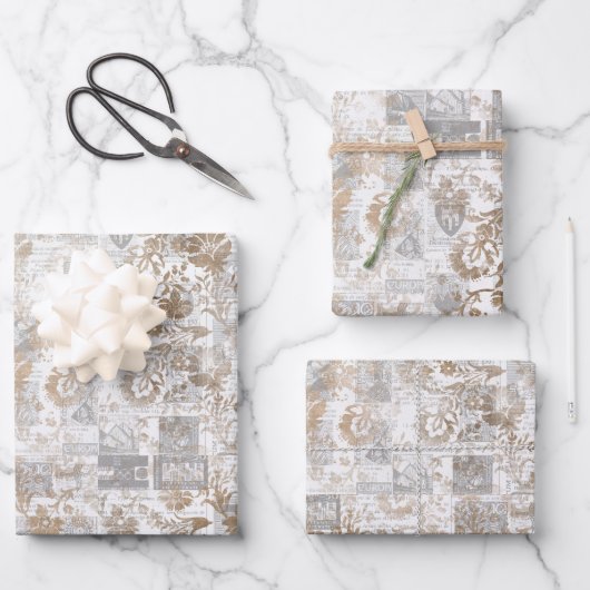 ヴィンテージ新聞 ラッピングペーパーシート (正面)