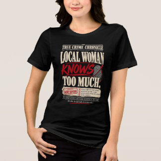ヴィンテージ新聞 真犯人を知るのは地元の女 トライブレンドTシャツ