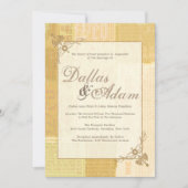 ヴィンテージ新聞、結婚式招待状 招待状 (正面)