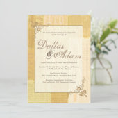 ヴィンテージ新聞、結婚式招待状 招待状 (スタンド正面)