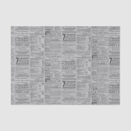 ヴィンテージ新聞 薄葉紙 (正面)