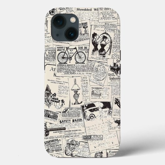 ヴィンテージ新聞 Case-Mate iPhoneケース (裏面)