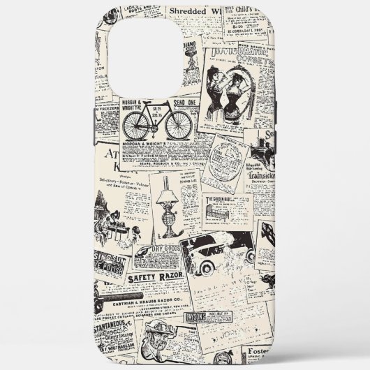 ヴィンテージ新聞 Case-Mate iPhoneケース (裏面)