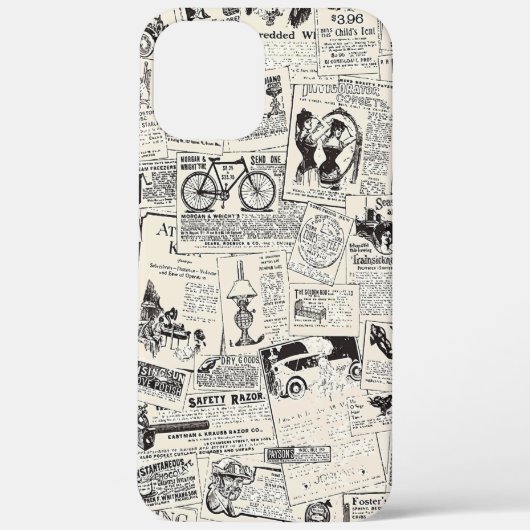ヴィンテージ新聞 Case-Mate iPhoneケース (裏面)