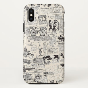 ヴィンテージ新聞 iPhone XSケース
