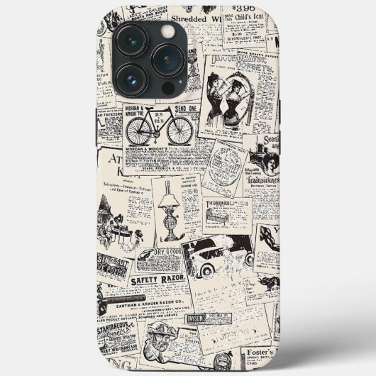 ヴィンテージ新聞 Case-Mate iPhoneケース (裏面)