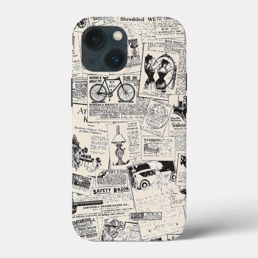 ヴィンテージ新聞 Case-Mate iPhoneケース (裏面)