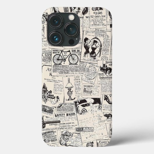 ヴィンテージ新聞 Case-Mate iPhoneケース (裏面)