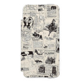 ヴィンテージ新聞 INCIPIO iPhoneウォレットケース (フォリオ 正面)