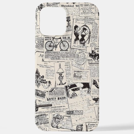 ヴィンテージ新聞 iPhoneケース (裏面)