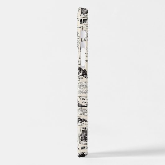 ヴィンテージ新聞 iPhoneケース (左側面)