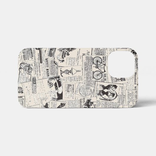 ヴィンテージ新聞 iPhoneケース (裏面横)