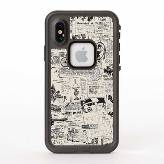 ヴィンテージ新聞 LifeProof iPhoneケース (裏面)