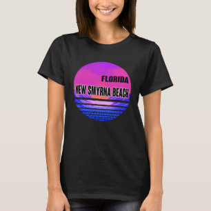 ヴィンテージ新規SmyrnaビーチVaporwave Florida Tシャツ