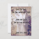 ヴィンテージ新郎新婦の日付の保存 (裏面)