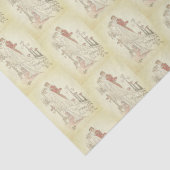 ヴィンテージ新郎新婦の結婚デザインデコパージュ 薄葉紙 (詳細)