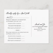 ヴィンテージ新郎新婦の返信はがき インビテーションポストカード (裏面)