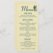 ヴィンテージ新郎新婦ウェディングレセプションディナー メニュー (正面/裏面)