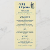 ヴィンテージ新郎新婦ウェディングレセプションディナー メニュー (正面)