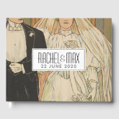 ヴィンテージ新郎新婦エレガントなウェディングゲストブック ゲストブック (正面)