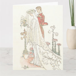 ヴィンテージ新郎新婦ファッションド結婚ズ カード