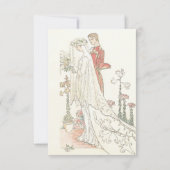 ヴィンテージ新郎新婦ファッションド結婚ズ サンキューカード (裏面)