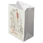 ヴィンテージ新郎新婦ファッションド結婚ズ ミディアムペーパーバッグ (正面アングル)