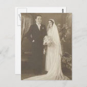 ヴィンテージ新郎新婦ロマンチック結婚な写真 ポストカード (正面/裏面)