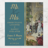 ヴィンテージ新郎新婦 ワインラベル (シングルラベル)