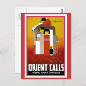 ヴィンテージ方向呼び出し ポストカード (正面/裏面)