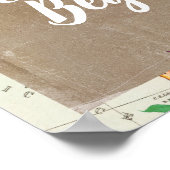 ヴィンテージ旅を開始する標識の旅行ポスター ポスター (角)