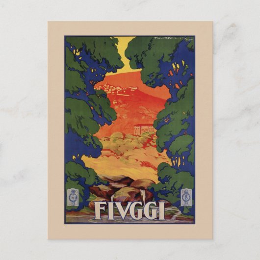 ヴィンテージ旅イタリアン行フィグリ春 ポストカード (正面)