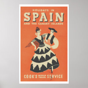 ヴィンテージ旅スペインの行ポスター ポスター
