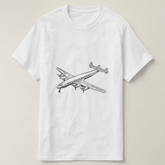 ヴィンテージ旅客機 Tシャツ (デザイン正面)
