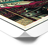 ヴィンテージ旅行で世界中を旅する ポスター (角)