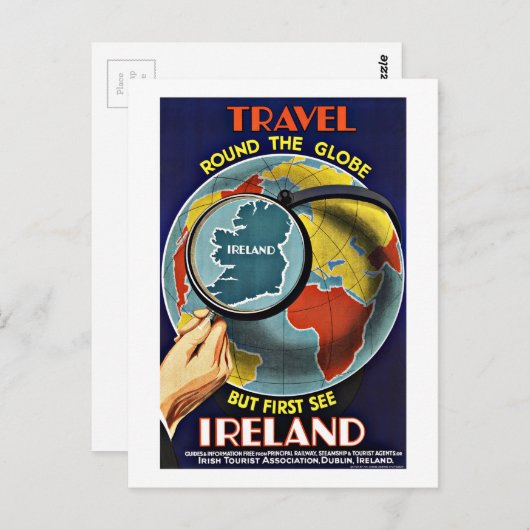 ヴィンテージ旅行で地球を回る， 「アイルランド」を参照 ポストカード (正面/裏面)