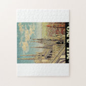 ヴィンテージ旅行のポスターミラノ・ミラノ ジグソーパズル (縦)