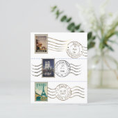 ヴィンテージ旅行のポスター切手と切手フランスの切手 (スタンド正面)