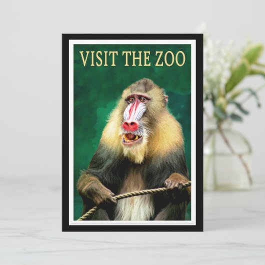 ヴィンテージ旅行のポスター動物園を訪れなさい。 (スタンド正面)